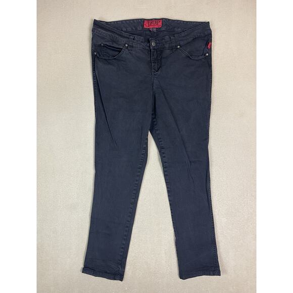 Tripp Nyc Jeans Womens 14S Black Curve T Back Skinny 5 Pocket Zip Fly Denim - Picture 1 of 13